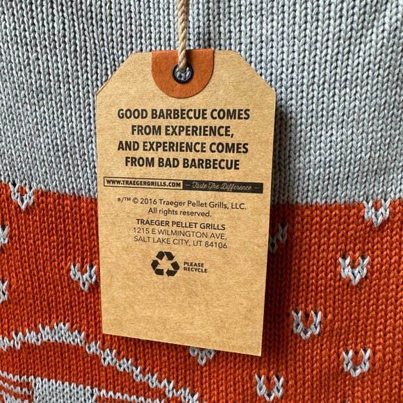 NWT Traeger Gray & Pumpkin Long Sleeve Sweater with Farm Scene - Men's XXL - Picture 12 of 16